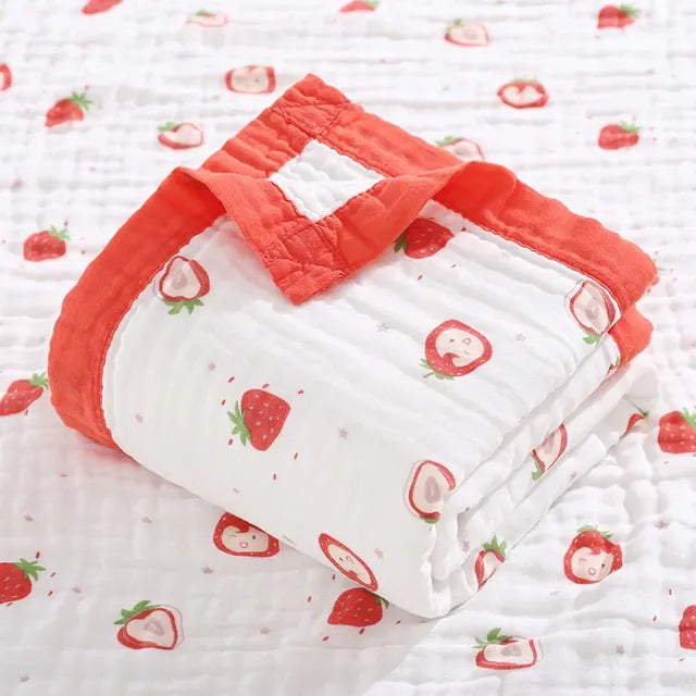 100% Muslin Cotton 6-Layer  Swaddle Blanket