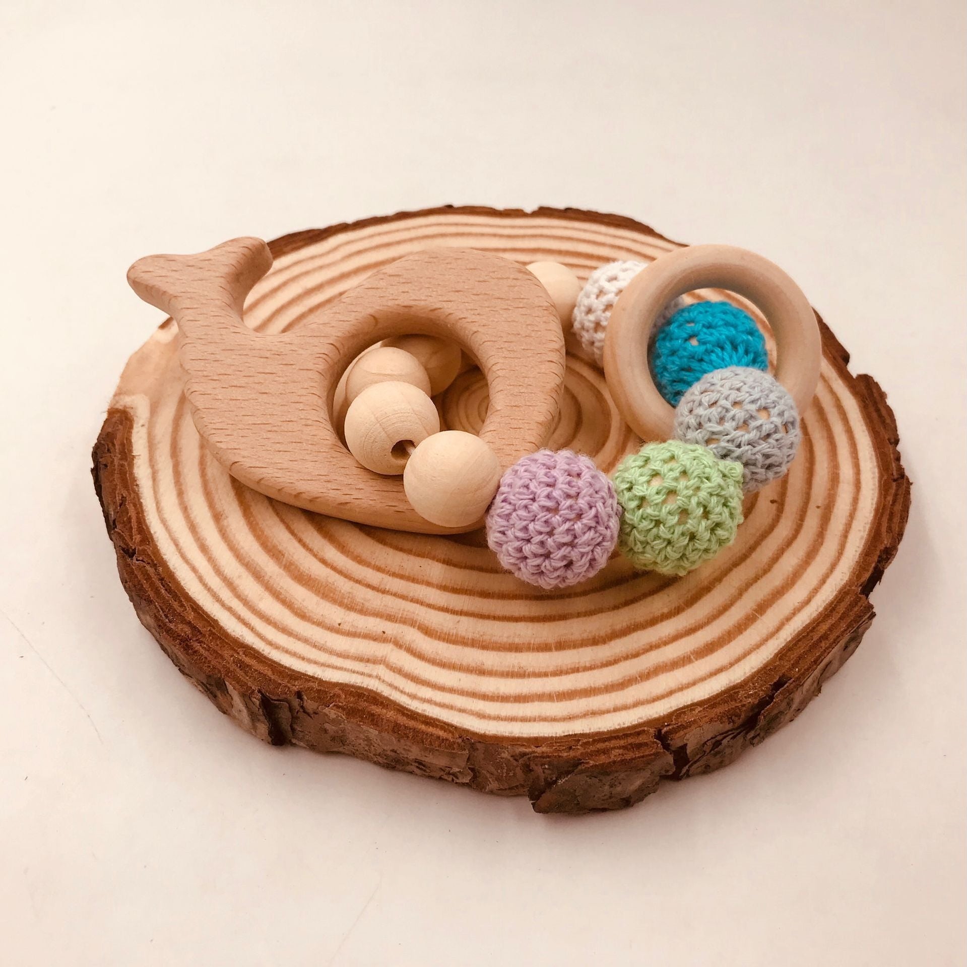 Handmade Crochet Baby Teething Toy