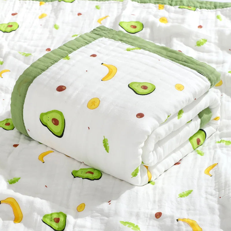 100% Muslin Cotton 6-Layer  Swaddle Blanket