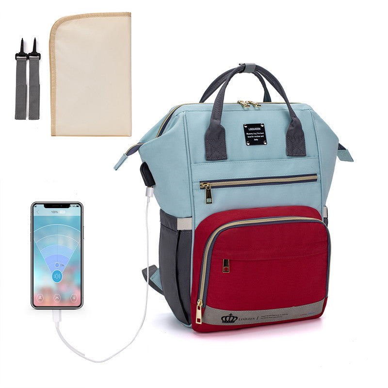The LEQUEEN LUX Backpack Diaper Bag With USB Port