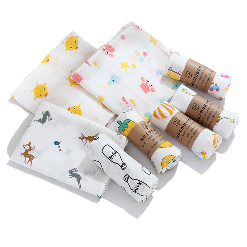 Double Layer Cotton Muslin Swaddle Blanket