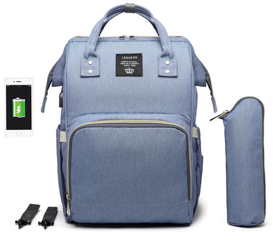 LeQueen Classic Backpack Diaper Bag With USB Port