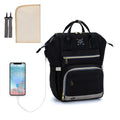 The LEQUEEN LUX Backpack Diaper Bag With USB Port