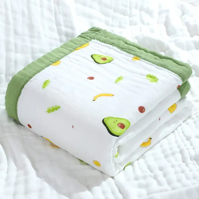 100% Muslin Cotton 6-Layer  Swaddle Blanket