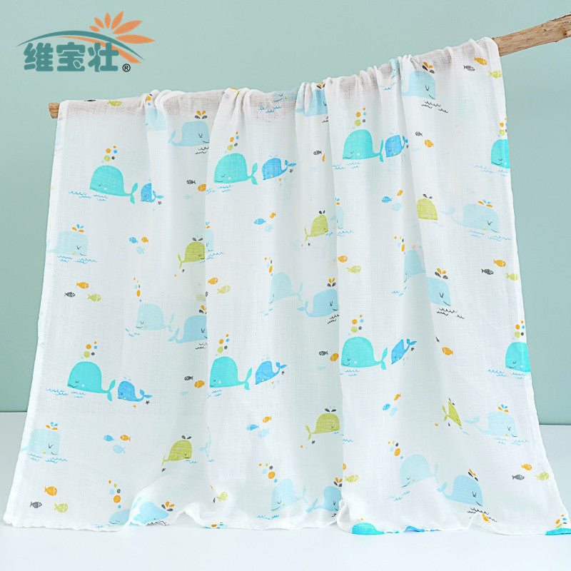 Double Layer Cotton Muslin Swaddle Blanket